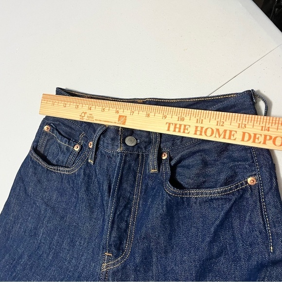 Levi’s 501 Jeans Across A Plain Dark Wash 100% Cotton Size 27 J2 - Picture 12 of 12